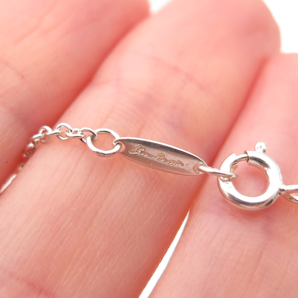 Tiffany & Co. Elsa Peretti 925 Sterling Silver Vintage Cable Chain Necklace 16"