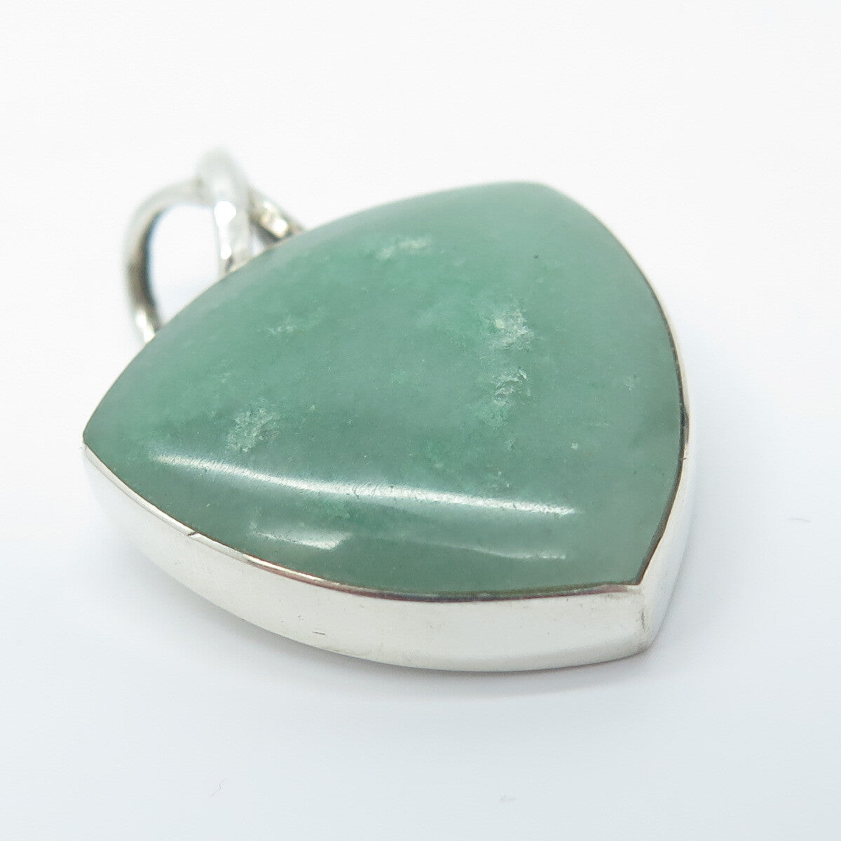 925 Sterling Silver Vintage GIL Mexico Real Aventurine Pendant