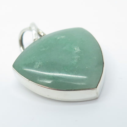 925 Sterling Silver Vintage GIL Mexico Real Aventurine Pendant