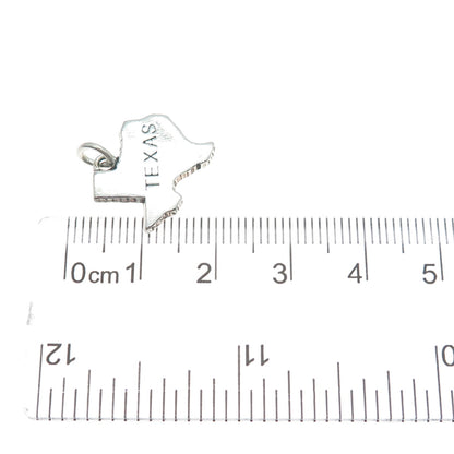 DV Dawn Vertrees 925 Sterling Silver Vintage Texas State Map Charm Pendant