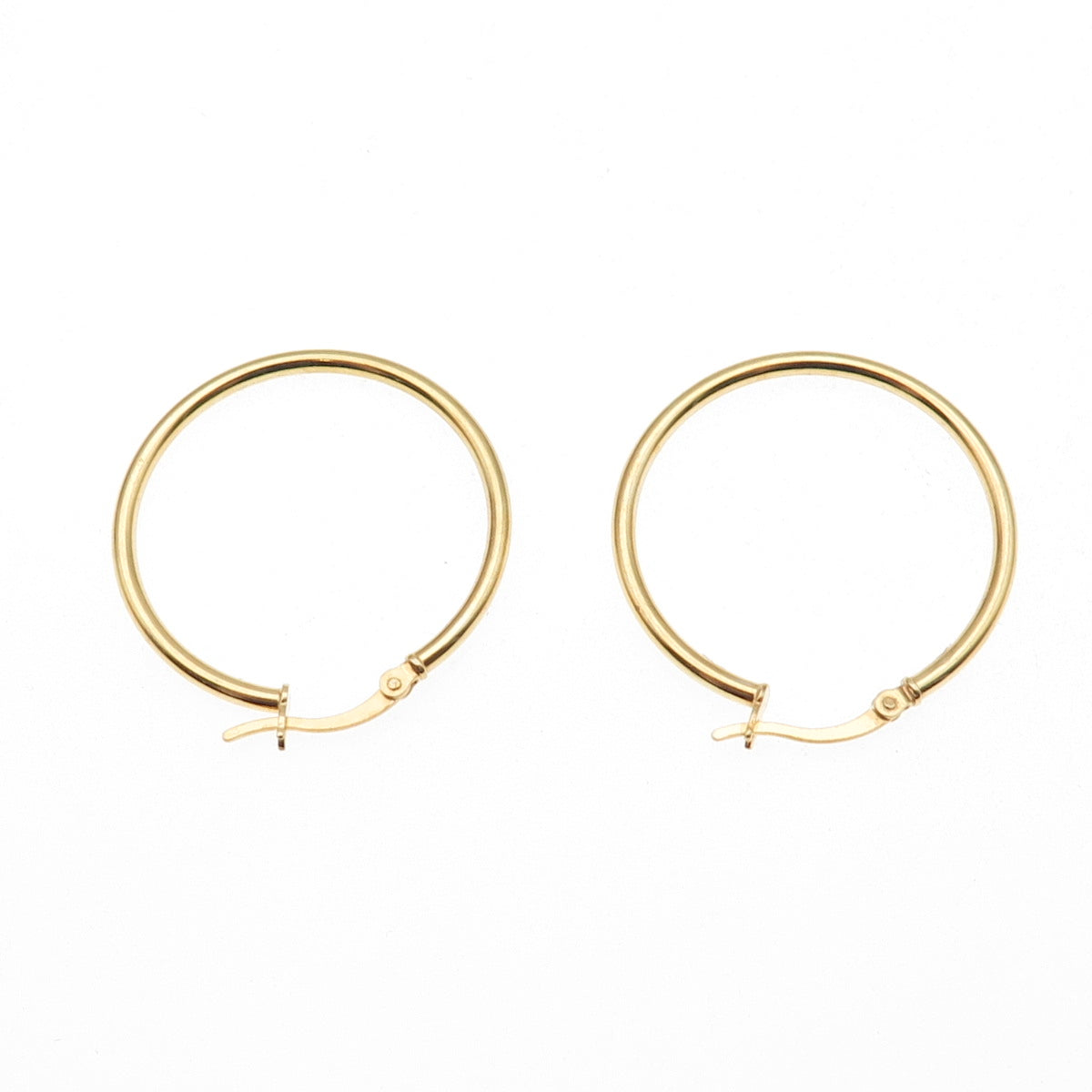 925 Sterling Silver Gold Plated Hoop Earrings