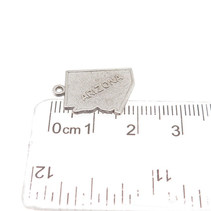 Rembrandt RQC 925 Sterling Silver Vintage Arizona State Map Mini Charm Pendant