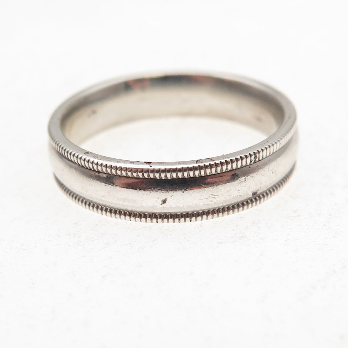 925 Sterling Silver Vintage Wedding Band Ring Size 9