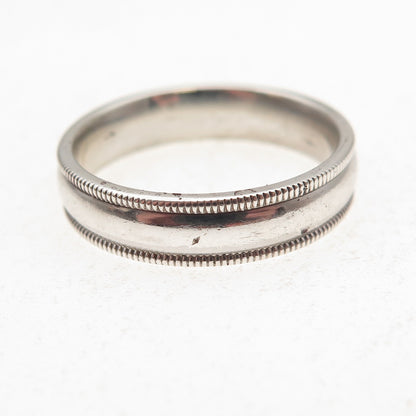 925 Sterling Silver Vintage Wedding Band Ring Size 9