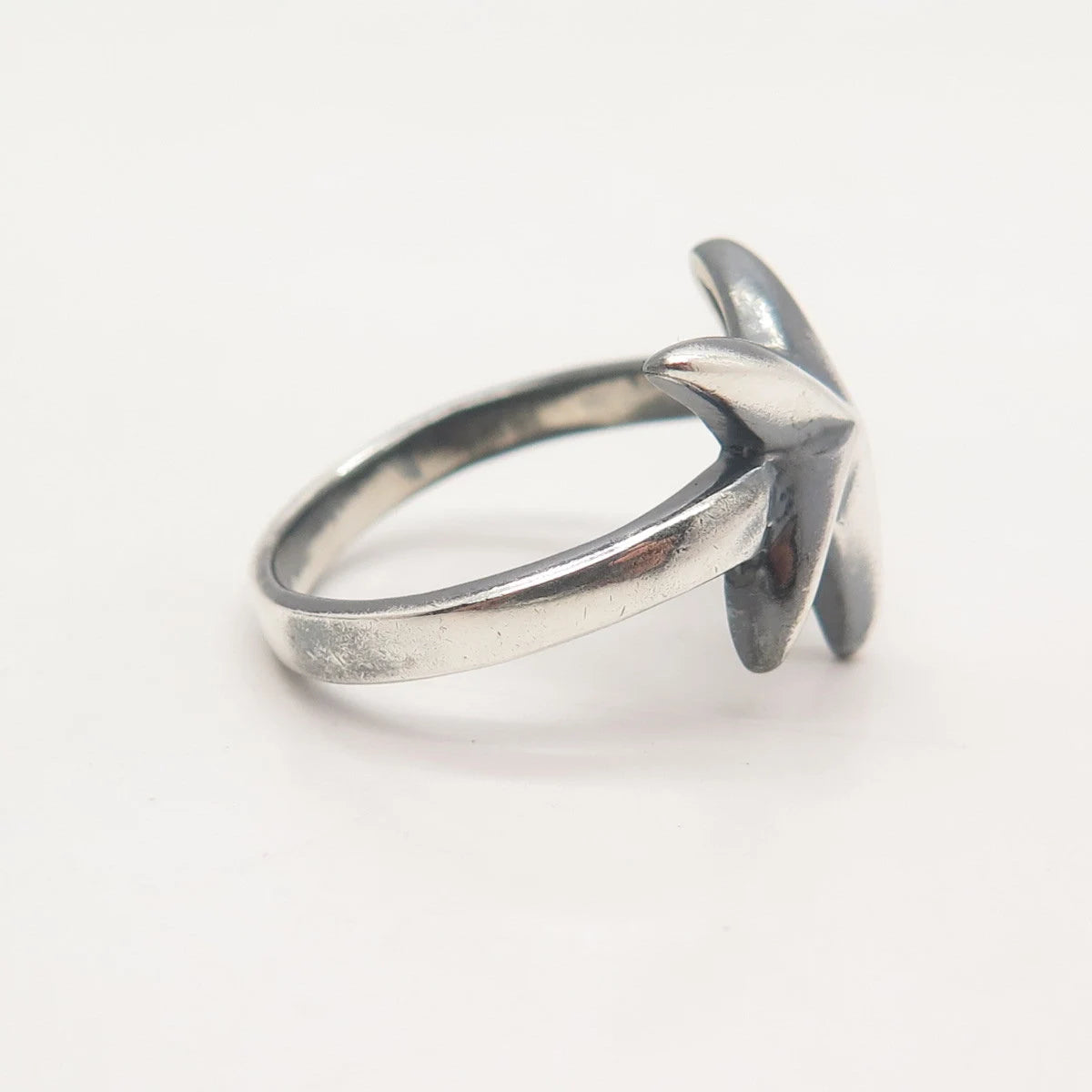 925 Sterling Silver Vintage Starfish Ring Size 8
