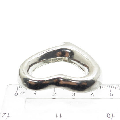 925 Sterling Silver Vintage Mexico Open Heart Pin Brooch