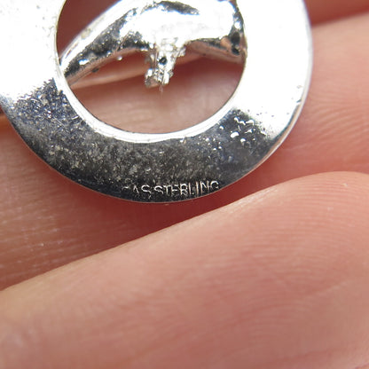 925 Sterling Silver Vintage "Florida" Dolphin Pendant