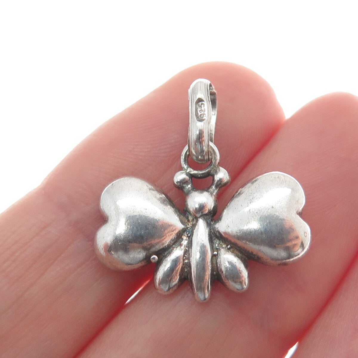 925 Sterling Silver Vintage Italy Butterfly Minimalist Charm Pendant