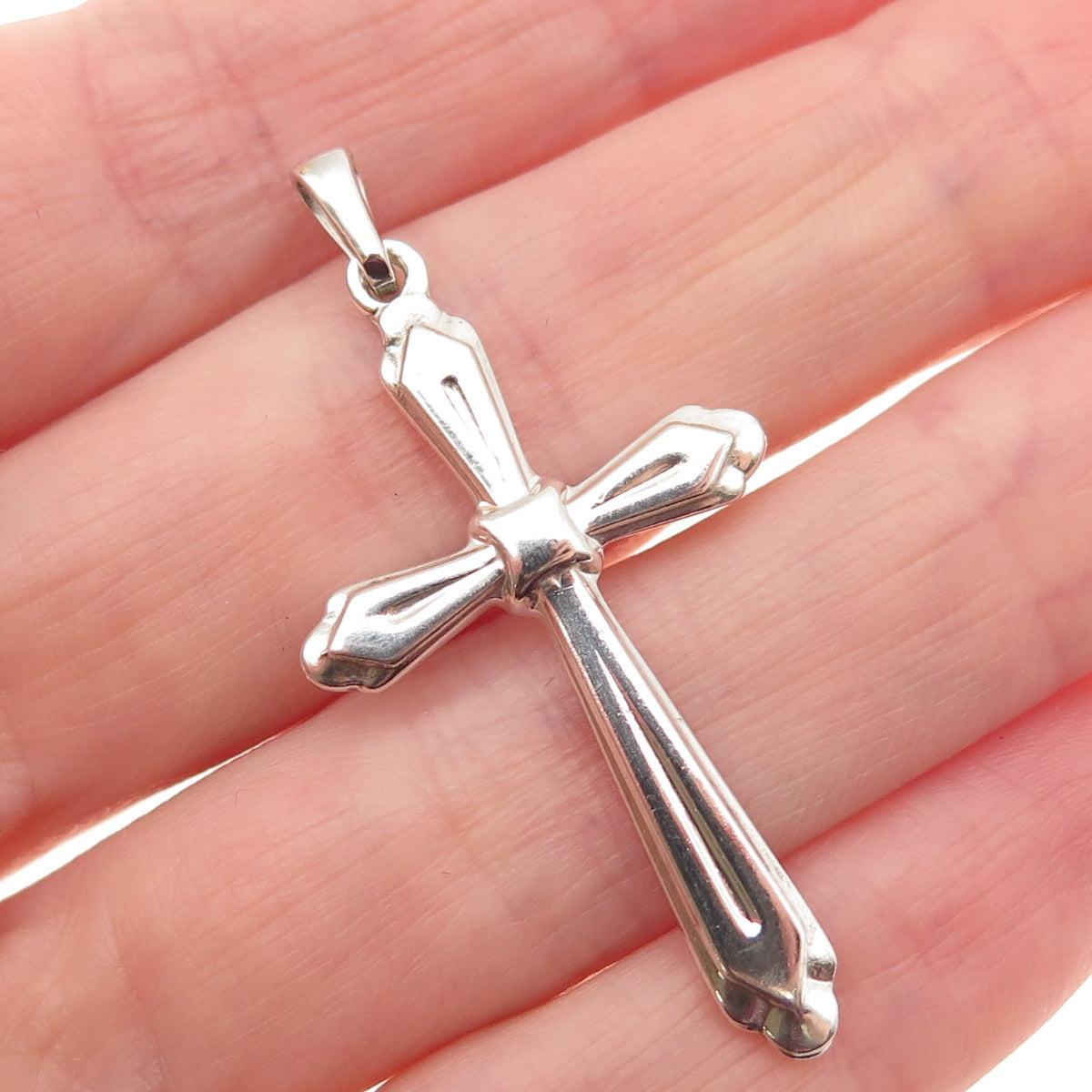 925 Sterling Silver Vintage Cross Charm Pendant