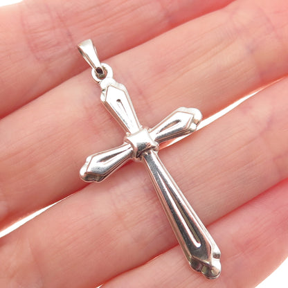 925 Sterling Silver Vintage Cross Charm Pendant
