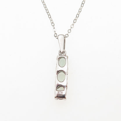 Chuck Clemency 925 Sterling Silver Real Tanzanite Cable Chain Necklace 20"