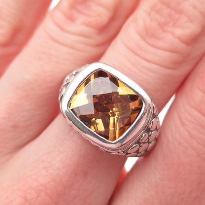 DEE BERKLE 925 Sterling Silver Vintage Imperial C Z Dotted Ring Size 8