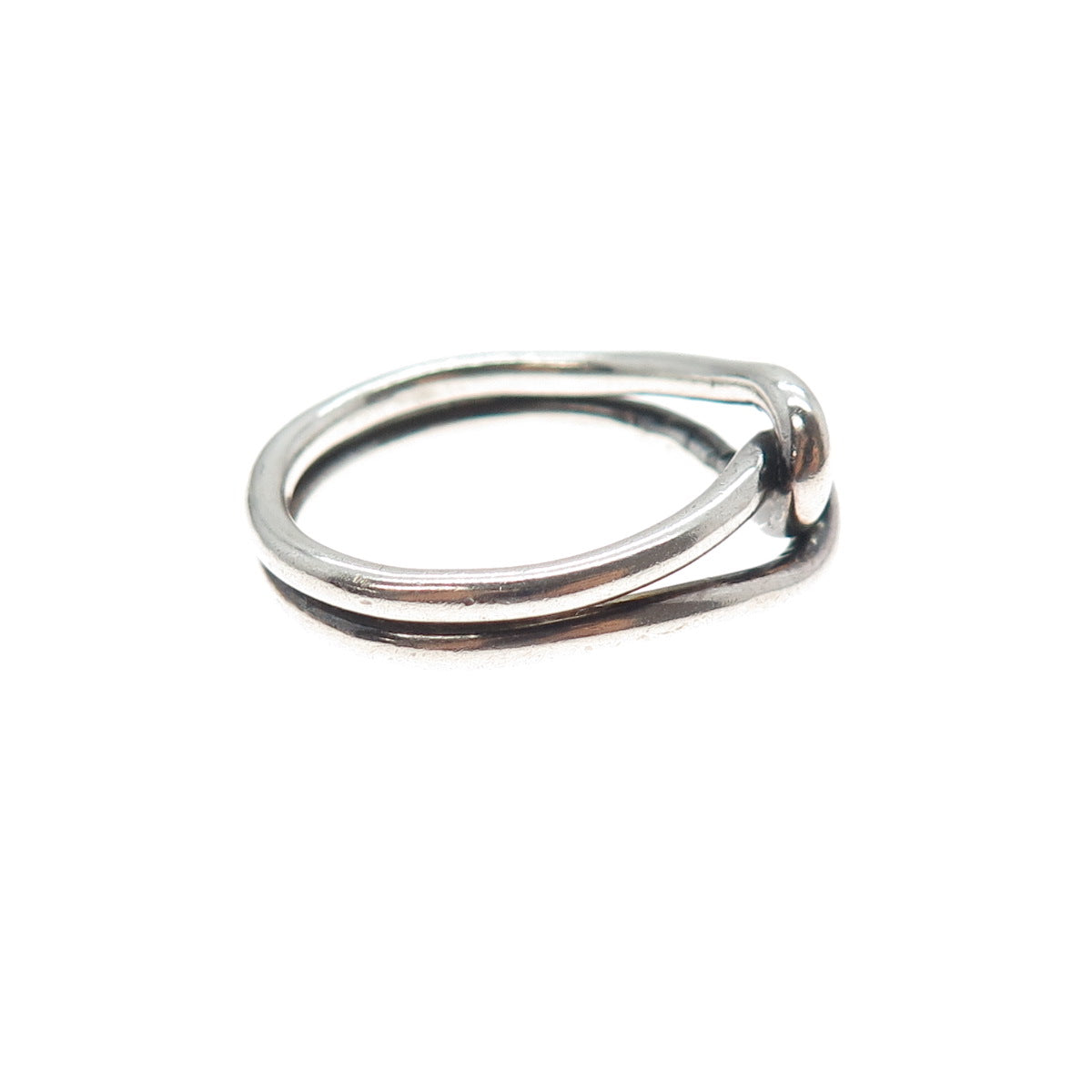 925 Sterling Silver Vintage Love Interlocked Oxidized Ring Size 6.75