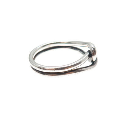 925 Sterling Silver Vintage Love Interlocked Oxidized Ring Size 6.75