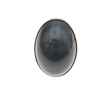 925 Sterling Silver Vintage Real Black Tiger Eye Statement Ring Size 8.25