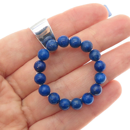 Jay King Desert Rose Sterling Silver Vintage Real Lapis Circle of Life Pendant