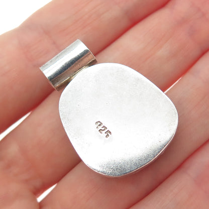 925 Sterling Silver Vintage Dichroic Glass Slide Charm Pendant