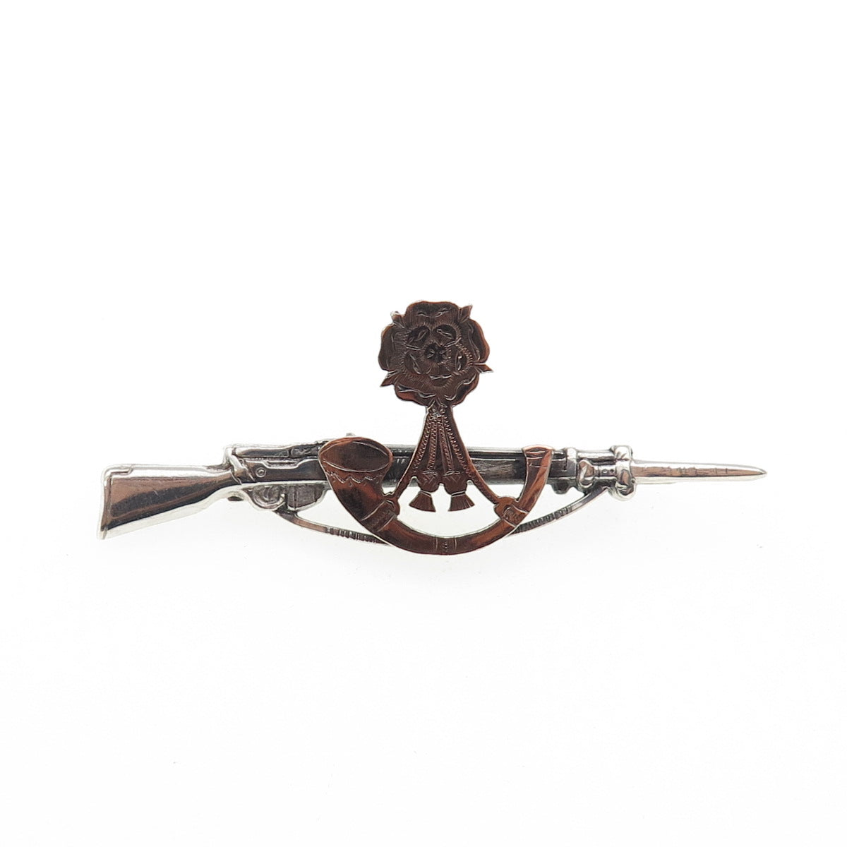 Ahronsberg Bros Sterling & Gold Antique 1939 Birmingham Royal Artillery Brooch