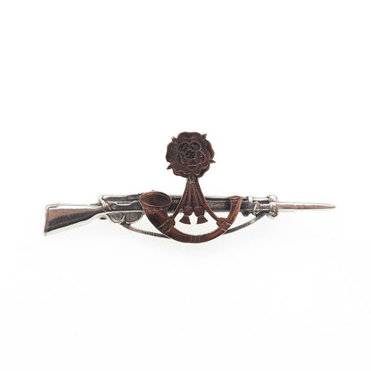 Ahronsberg Bros Sterling & Gold Antique 1939 Birmingham Royal Artillery Brooch