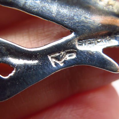 925 Sterling Silver Vintage Fairy Naked Girl Pin Brooch