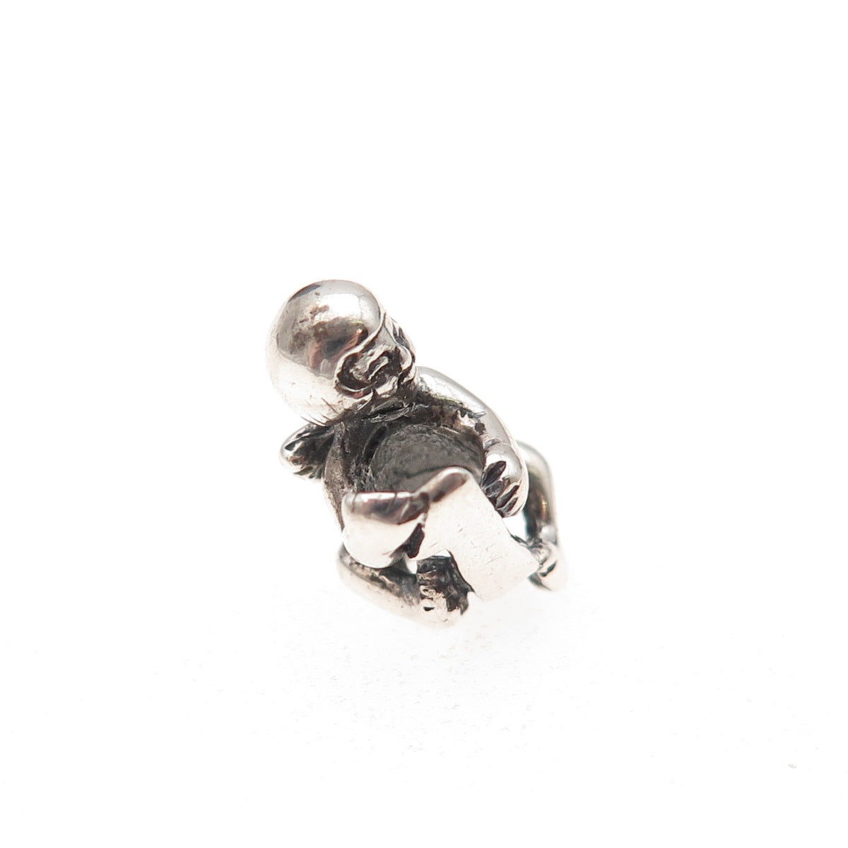 Trollbeads LAA 925 Sterling Silver 1st Birthday Cherub Slide Bead Charm