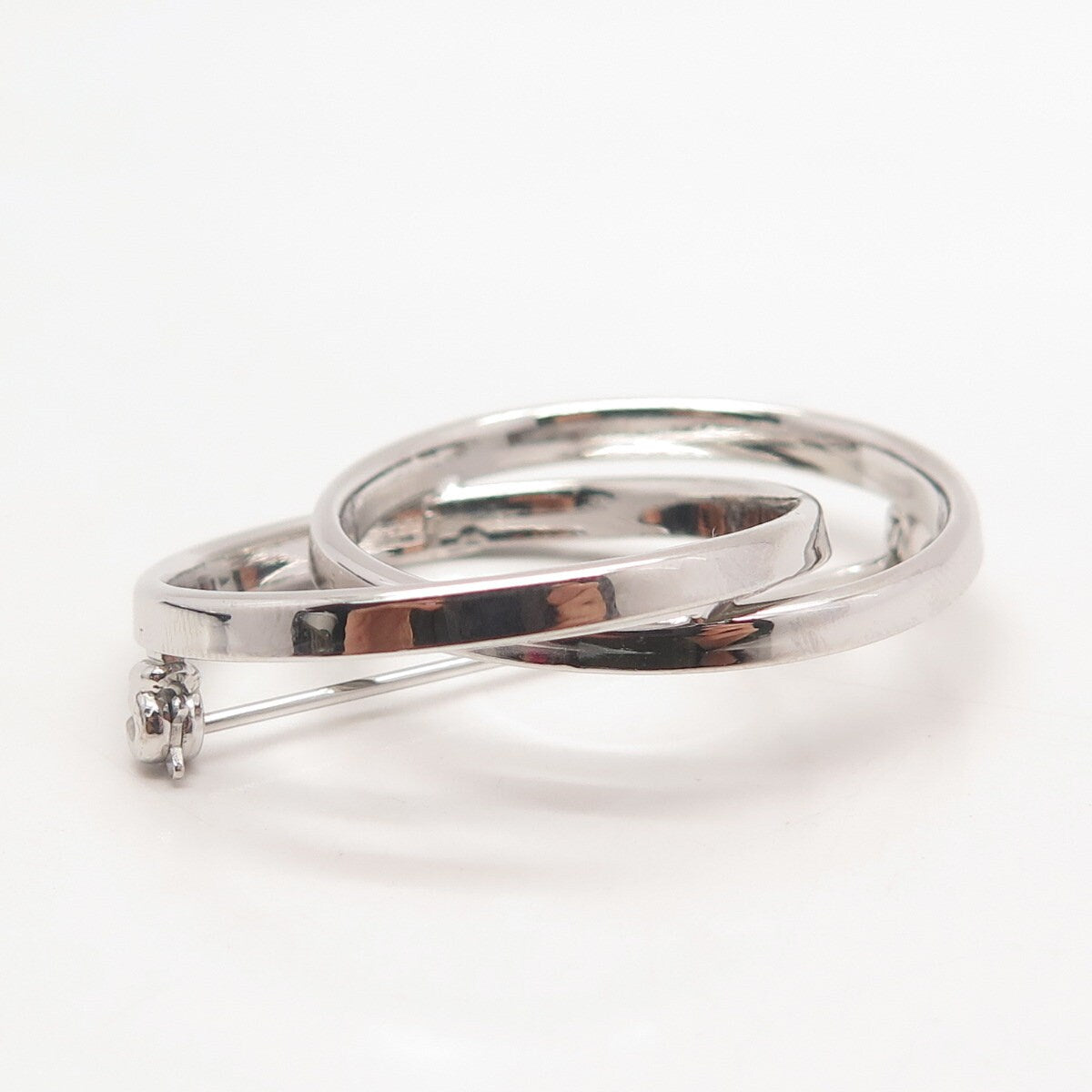 925 Sterling Silver Vintage BEAU Circle Pin Brooch