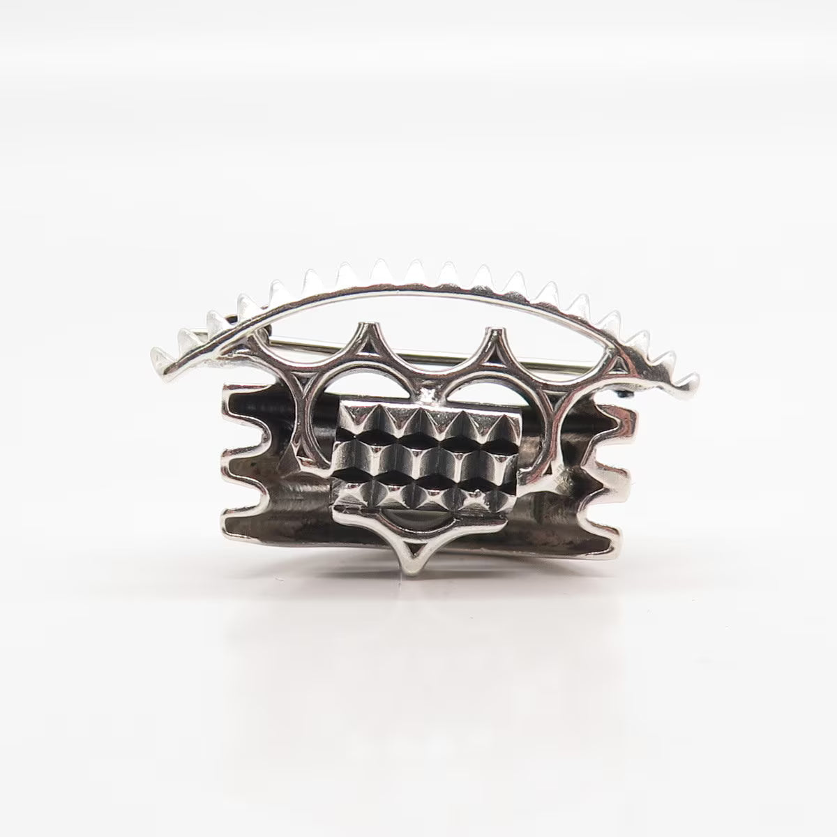 925 Sterling Silver Vintage Abstract Pin Brooch