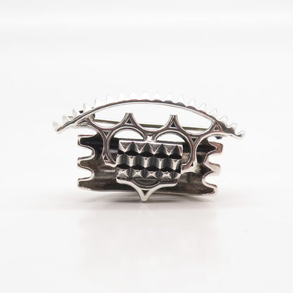 925 Sterling Silver Vintage Abstract Pin Brooch