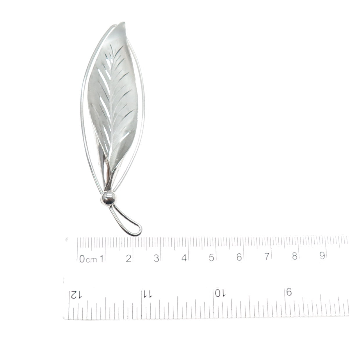 Curtis Curtman 925 Sterling Silver Antique Art Deco Floral Leaf Pin Brooch
