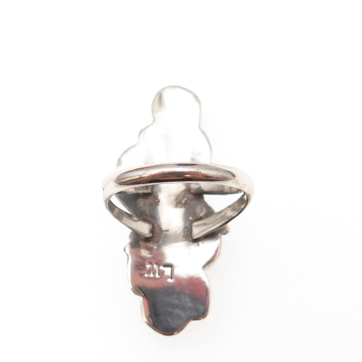 Lisa Williams Navajo Old Pawn Sterling Silver Vintage Black Onyx Ring Size 7.5