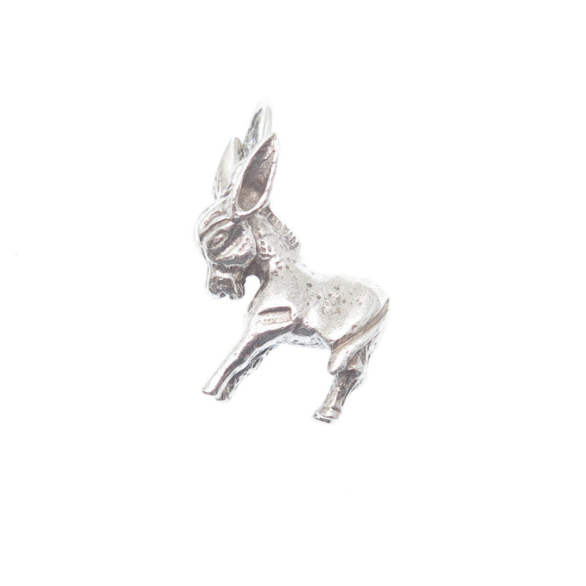 925 Sterling Silver Vintage Donkey Minimalist 3D Charm Pendant
