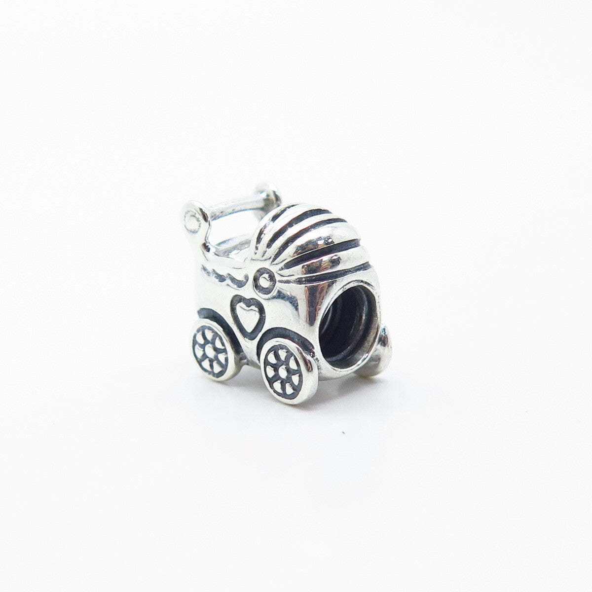 925 Sterling Silver Pandora Baby Carriage / Stroller Bead Charm