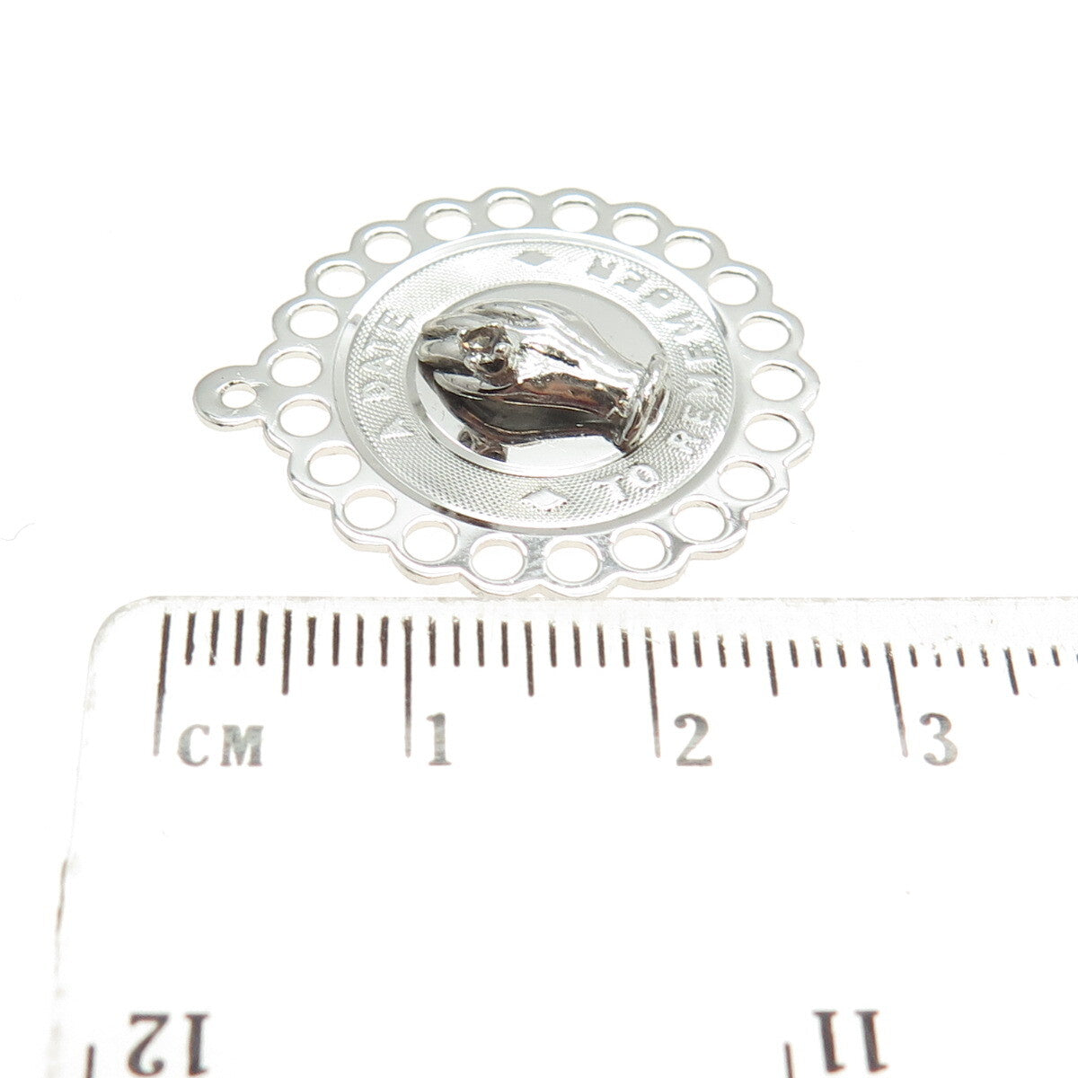 925 Sterling Vintage Rhinestone "A Date to Remember" Engagement Ring Pendant