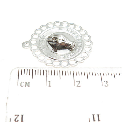 925 Sterling Vintage Rhinestone "A Date to Remember" Engagement Ring Pendant