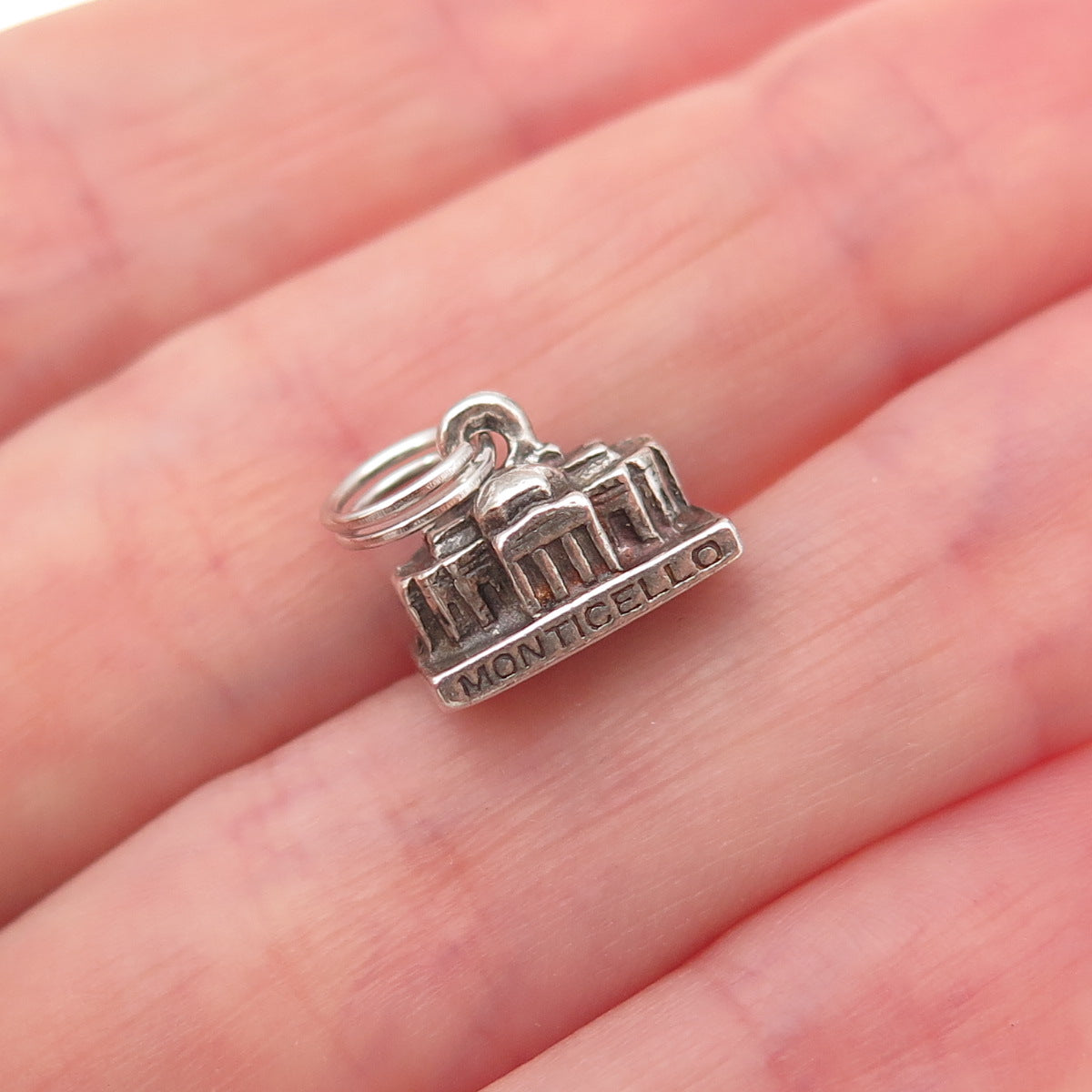 925 Sterling Silver Vintage Thomas Jefferson's Monticello Plantation Pendant