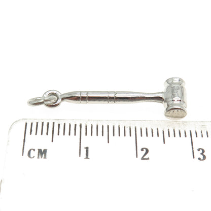 J.M. FISHER 925 Sterling Silver Vintage Gavel Charm Pendant