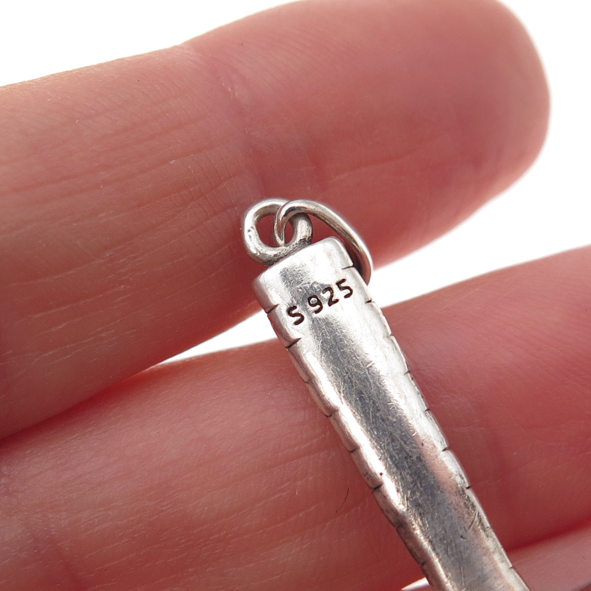 925 Sterling Silver Vintage Thor's Hammer Oxidized 3D Pendant