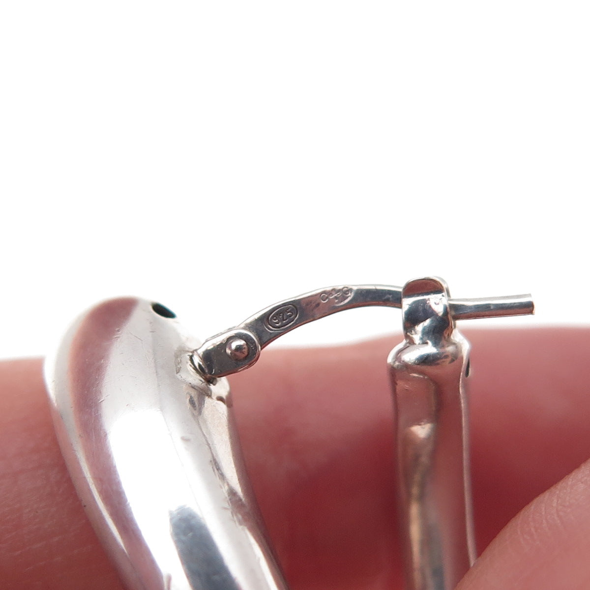 Charles Garnier 925 Sterling Silver Vintage Wavy Hoop Earrings