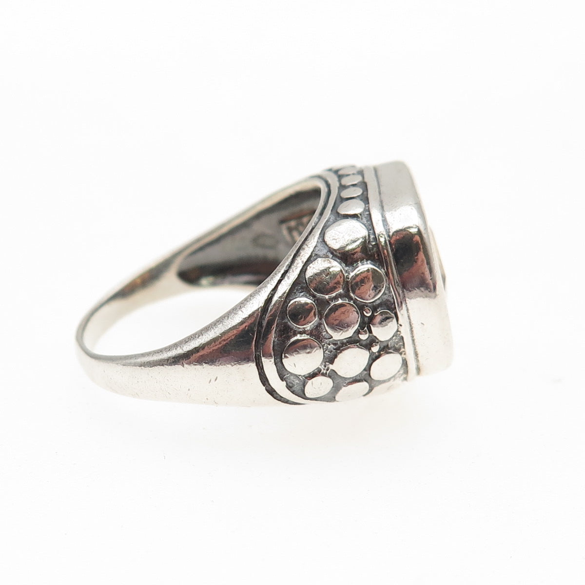 DEE BERKLE 925 Sterling Silver Vintage Imperial C Z Dotted Ring Size 8