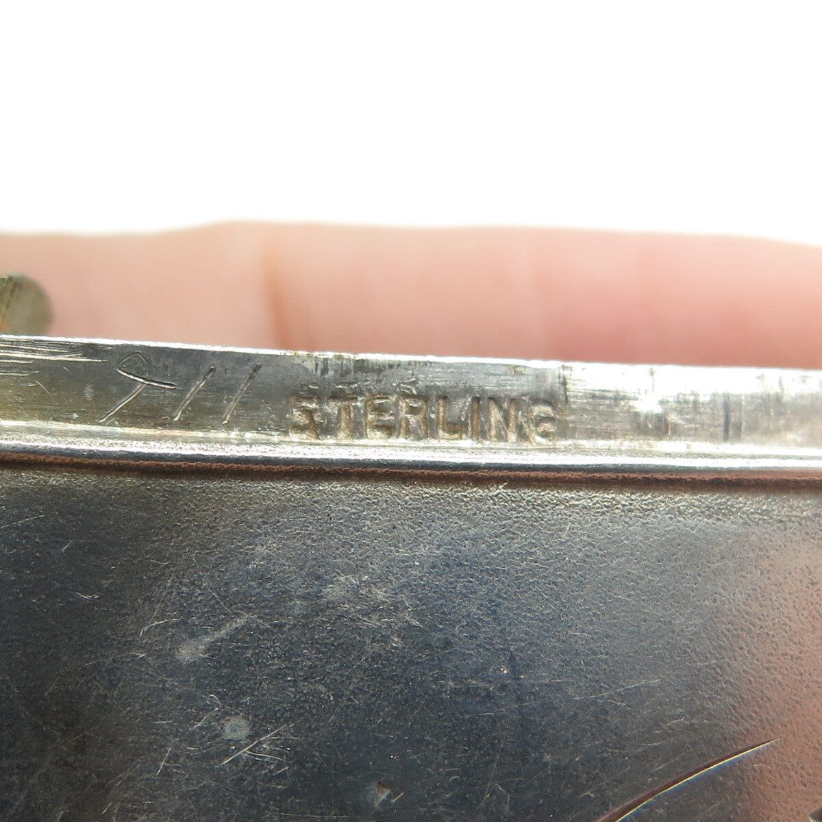 925 Sterling Silver Antique Art Deco Engraved "J. Whitfield" Match / Vesta Case