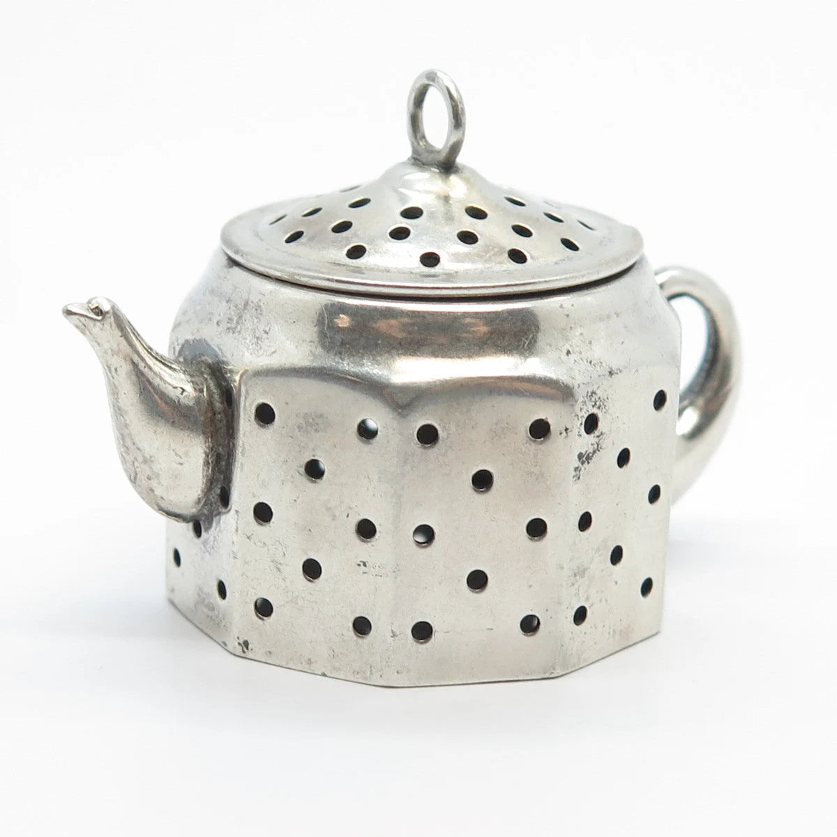 925 Sterling Silver Antique Amcraft Attleboro Mass Teapot Tea Diffuser Strainer