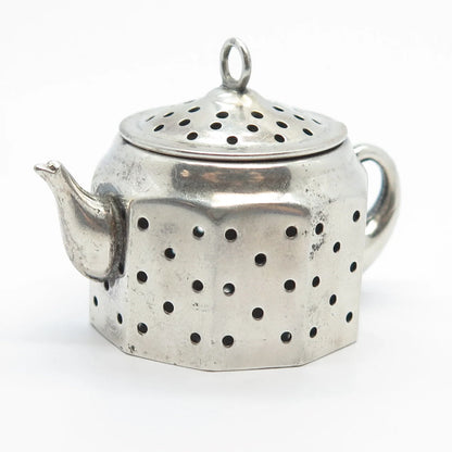 925 Sterling Silver Antique Amcraft Attleboro Mass Teapot Tea Diffuser Strainer