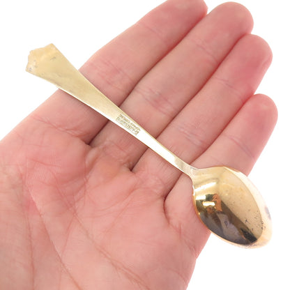 DAVID ANDERSEN 925S Sterling Gold Plated Vintage Norway Enamel Coffee Spoon