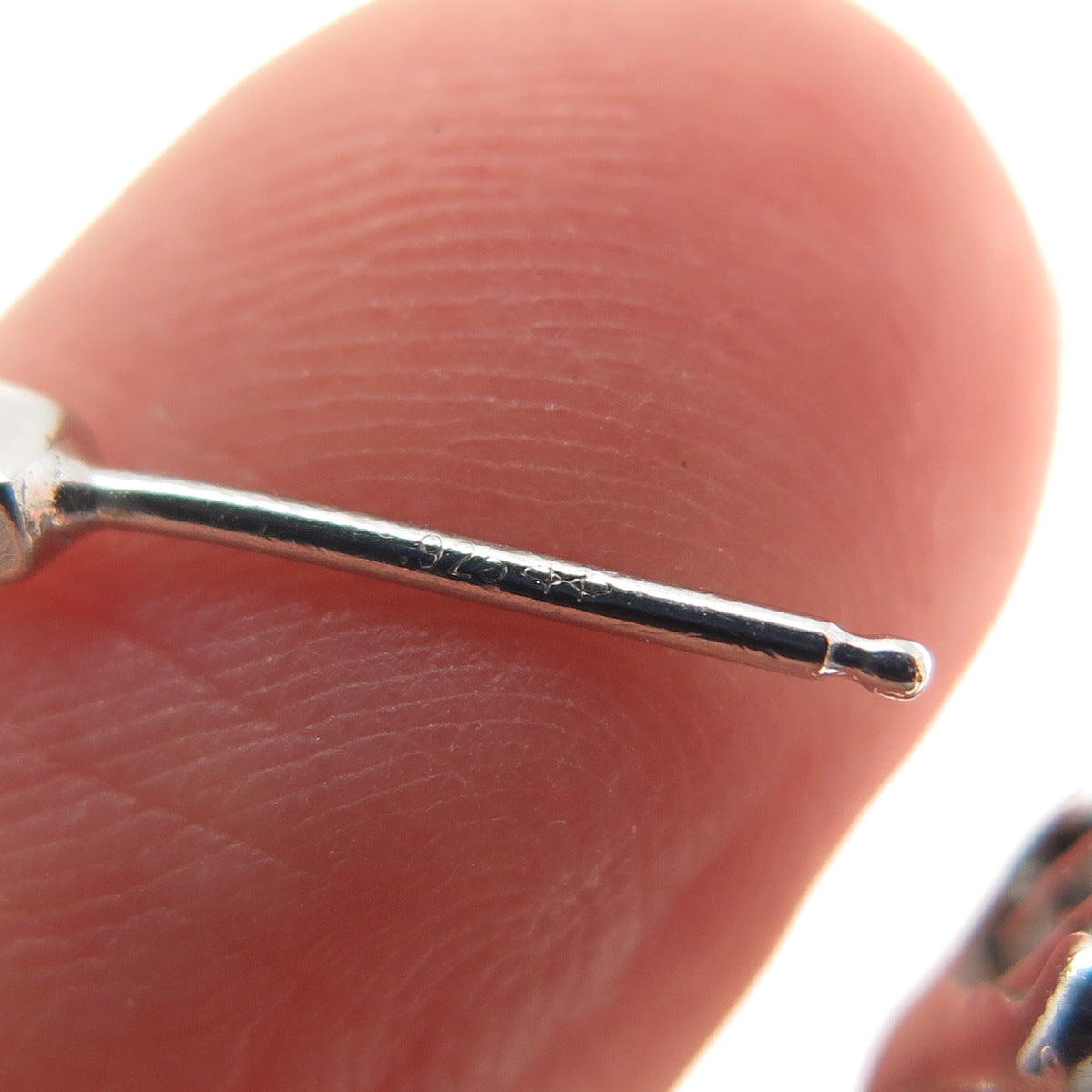 925 Sterling Silver Real Round-Cut Black Spinel In & Out Hoop Earrings