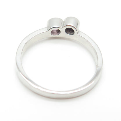 925 Sterling Silver Round-Cut Lavender C Z Ring Size 7