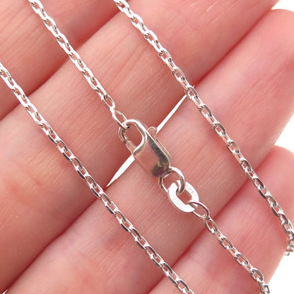 925 Sterling Silver Vintage Cable Chain Necklace 18"