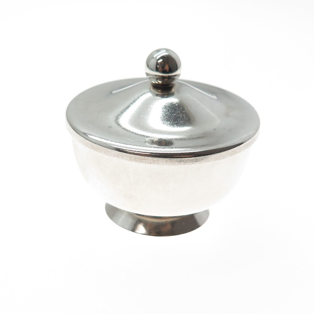 GUMP'S 925 Sterling Silver Antique Art Deco Individual Salt Cellar w/ Lid