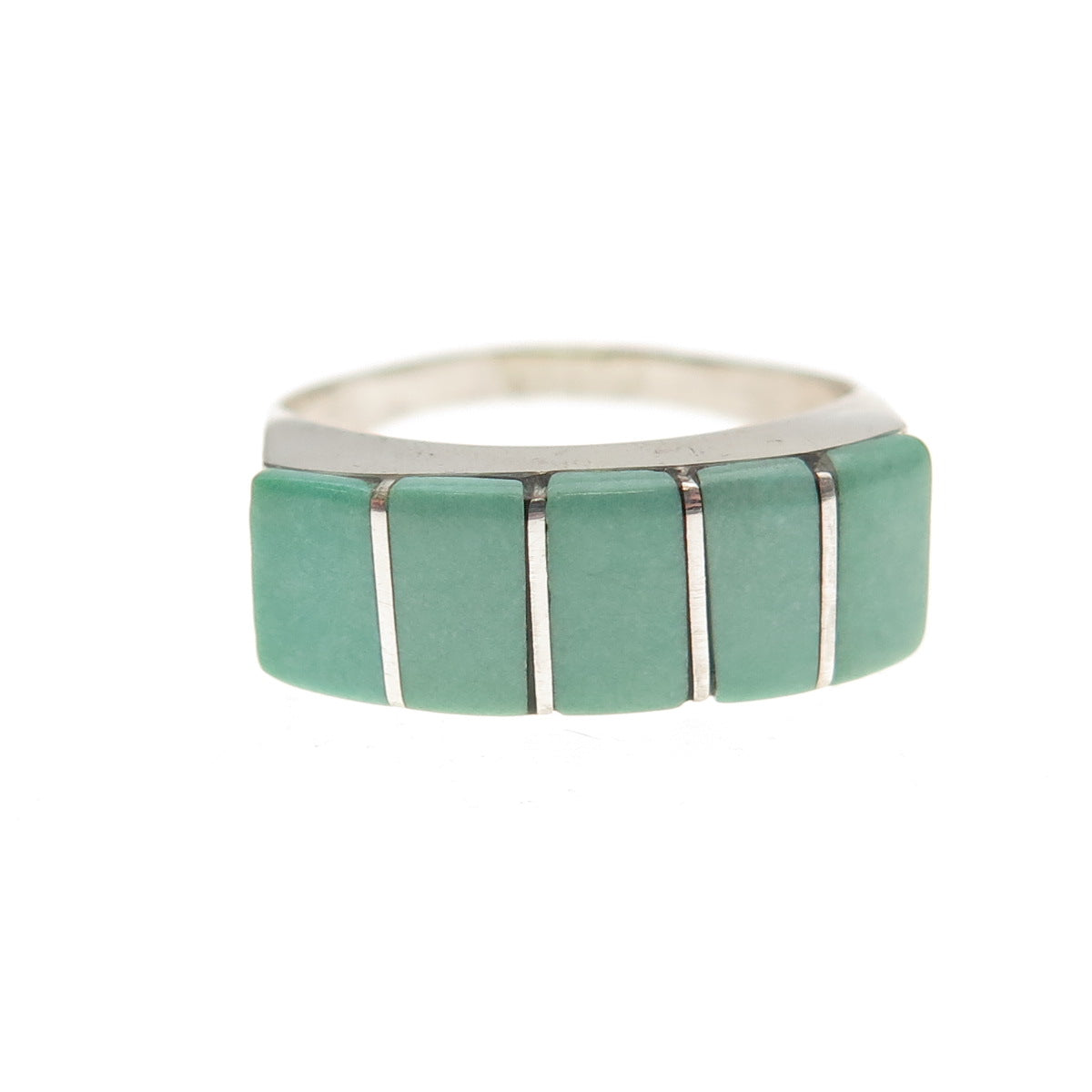 Old Pawn 925 Sterling Silver Vintage Southwestern Turquoise Ring Size 5.25