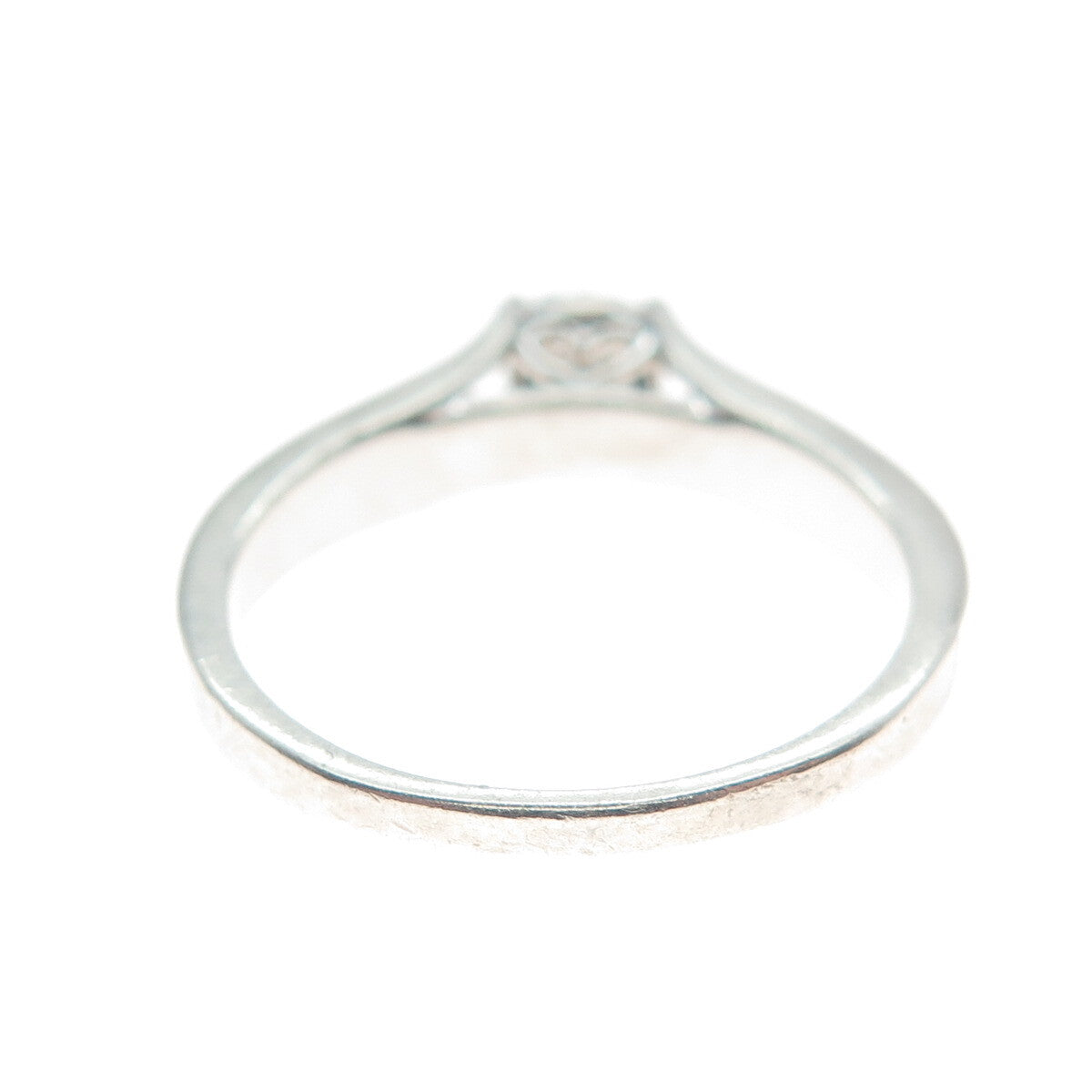 JANE SAYMOUR 925 Sterling Silver Real Round-Cut Diamond Ring Size 7.25