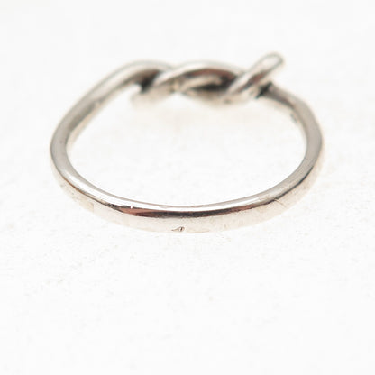 925 Sterling Silver Vintage Twisted Oxidized Ring Size 7